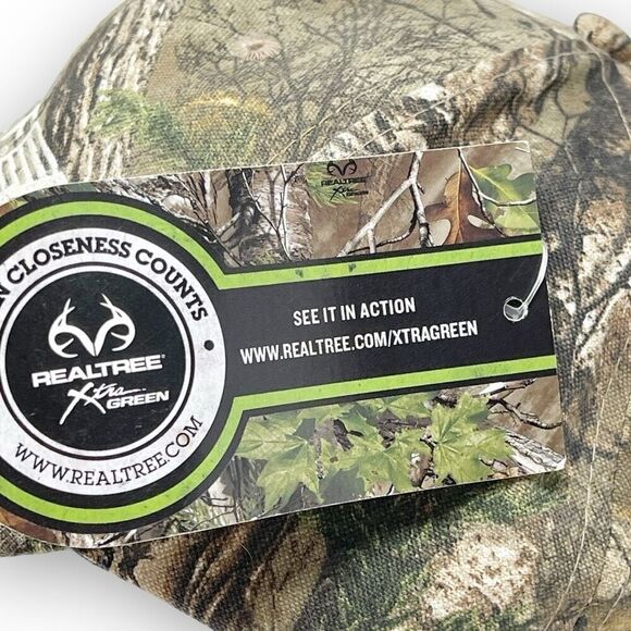 Real tree Realtree Xtra Green Chief Camouflage Camo Hat Cap OSFM New NWT - Picture 3 of 9